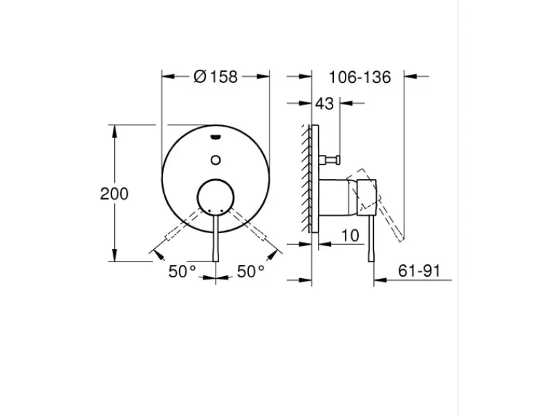 Grohe Einhand-Wannenbatterie Essence< Einhebelmischer