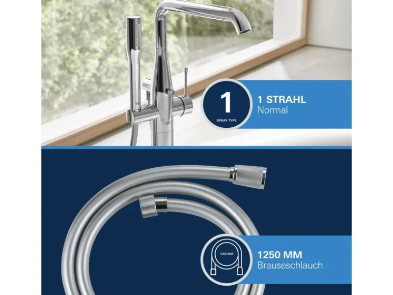 Discount Grohe Einhand-Wannenbatterie Essence Bodenmontage Chrom