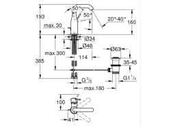 Outlet Grohe Einhand-Waschbeckenarmatur Essence M-Size
