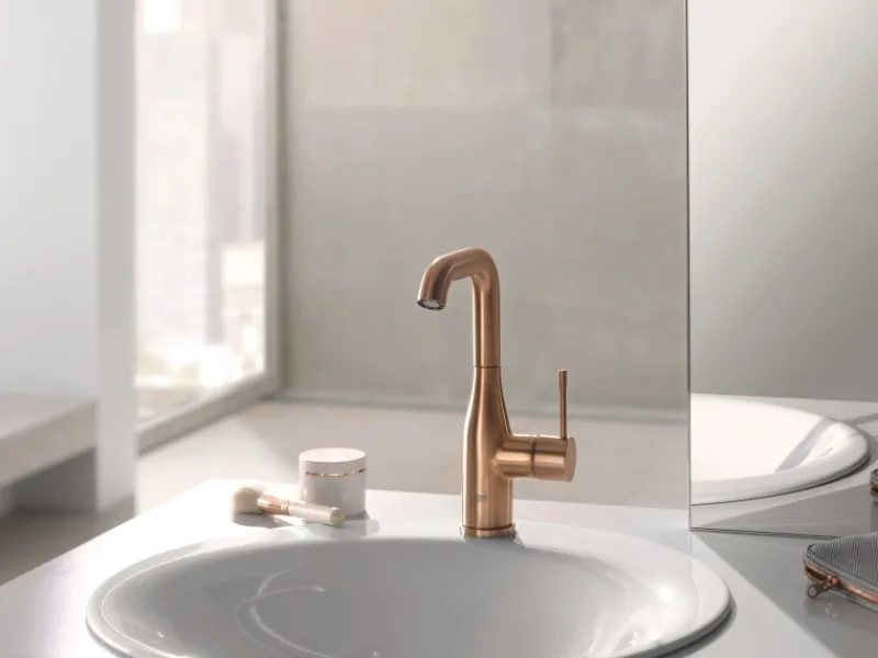 New Grohe Einhand-Waschbeckenarmatur Essence L-Size Warm Sunset gebürstet Bronze Gebürstet