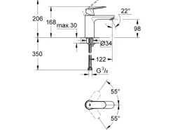 Outlet Grohe Einhand-Waschtischbatterie Eurosmart C M-Size Chrom
