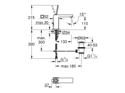 Grohe Einhebelmischer|Ersatzteile Küchenarmatur<Einhand-Waschtischbatterie Eurocube Joy M-Size Chrom