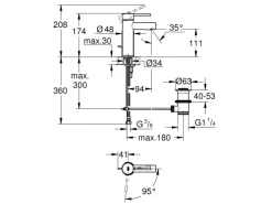 Grohe Einhebelmischer<Einhand-Waschtischbatterie Essence S-Size Chrom