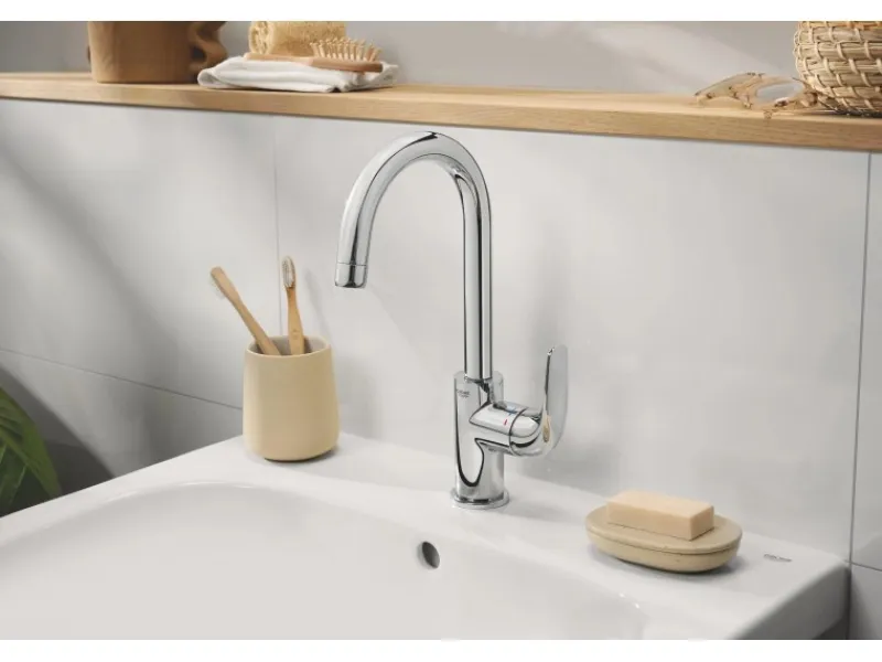 Grohe Einhebelmischer<Einhand-Waschtischbatterie Swift 1/2" L-Size Silber