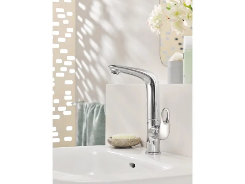 Grohe Einhand-Waschtischbatterie Eurostyle L-Size offener Hebelgriff Chrom< Einhebelmischer