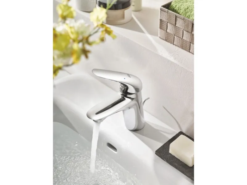 Grohe Einhand-Waschtischbatterie Eurostyle S-Size geschlossener Hebelgriff Chrom< Einhebelmischer
