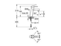 Grohe Einhand-Waschtischbatterie Concetto M-Size< Einhebelmischer