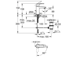 Grohe Einhebelmischer<Einhand-Waschtischbatterie Eurostyle Cosmopolitan S-Size Chrom