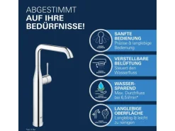 Grohe Einhand-Waschtischbatterie Essence XL-Size Chrom< Einhebelmischer