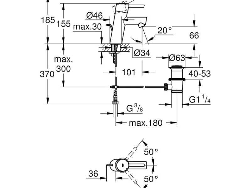 Grohe Einhebelmischer-Waschbeckenarmatur Concetto Chrom< Einhebelmischer