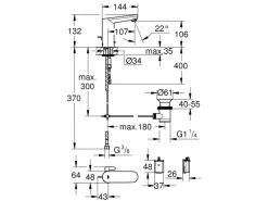 Grohe Infrarot-Elektronik für Waschtisch Eurosmart CE mit Mischung Batterie< Einhebelmischer
