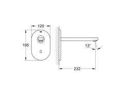 Hot Grohe Infrarot-Elektronik für Waschtisch-Wandarmatur Eurosmart CE Ausl. 23,2 cm