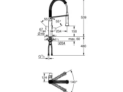 Grohe Einhebelmischer<Küchenarmatur K7 DN 15