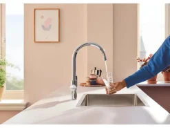 Hot Grohe Küchenarmatur-Set Blue Pure Start Curve mit Mini Aktivkohlefilter Silber