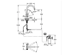 Hot Grohe Küchenarmatur-Set Blue Pure Start Curve mit Mini Aktivkohlefilter Silber