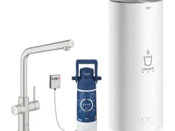 Sale Grohe L-Auslauf Armatur und Boiler Red Duo L-Size Supersteel
