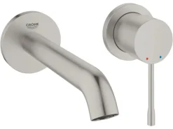Grohe 2-Loch-Waschtischbatterie Essence Supersteel< Einhebelmischer