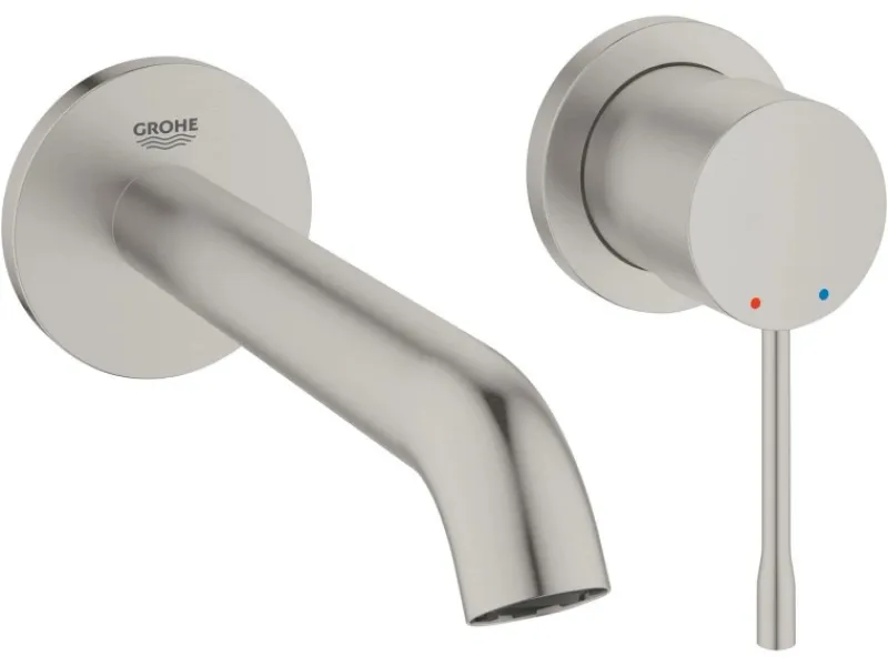 Grohe 2-Loch-Waschtischbatterie Essence Supersteel< Einhebelmischer