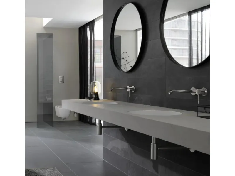 Grohe 2-Loch-Waschtischbatterie Essence Supersteel< Einhebelmischer