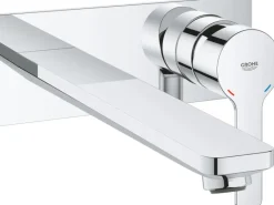 Grohe 2-Loch-Waschtischbatterie Lineare Chrom Ausladung 207 mm< Einhebelmischer