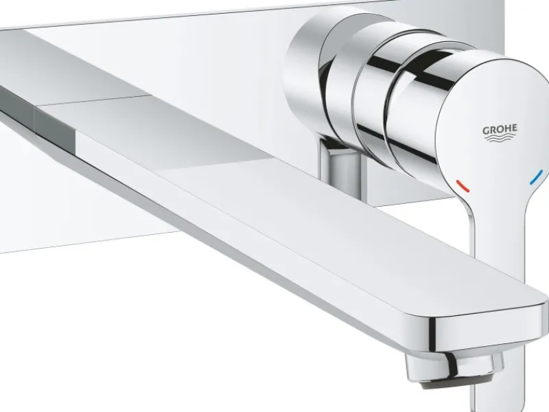 Grohe 2-Loch-Waschtischbatterie Lineare Chrom Ausladung 207 mm< Einhebelmischer