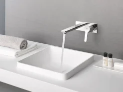Grohe 2-Loch-Waschtischbatterie Lineare Chrom Ausladung 207 mm< Einhebelmischer