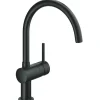 Sale Grohe Minta Spültischbatterie mit C-Auslauf in Velvet Black