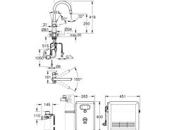 Grohe Mono Armatur Set Blue Professional< Wassersysteme