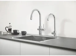 New Grohe Mono Armatur Set Blue Professional Chrom