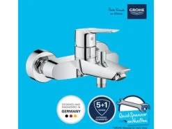 Grohe Einhebelmischer<QuickFix Badewannenarmatur Start für die Wandmontage