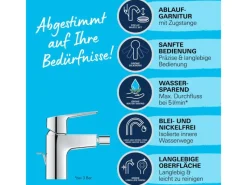 Grohe Einhebelmischer<QuickFix Bidetarmatur Start mit Energie-Spar-Funktion