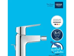 Grohe Einhebelmischer<QuickFix Bidetarmatur Start mit Energie-Spar-Funktion