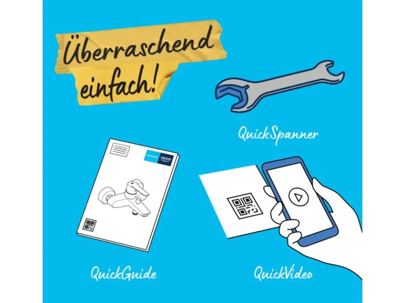 Best Grohe QuickFix Brausearmatur Start für die Wandmontage