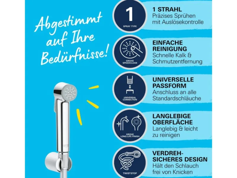 Grohe Zubehör Für Küchenarmatur<QuickFix Brauseset Vitalio Trigger Spray Chrom