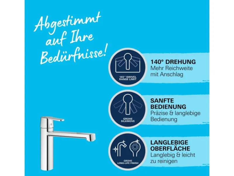 Grohe QuickFix Einhand-Küchenarmatur Get< Einhebelmischer