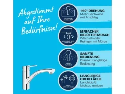 Online Grohe QuickFix  Einhand-Küchenarmatur Swift DN 15 Niedrig Schwenkbereich Chrom