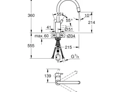 Grohe Einhebelmischer<QuickFix Einhand-Spültischbatterie Feel