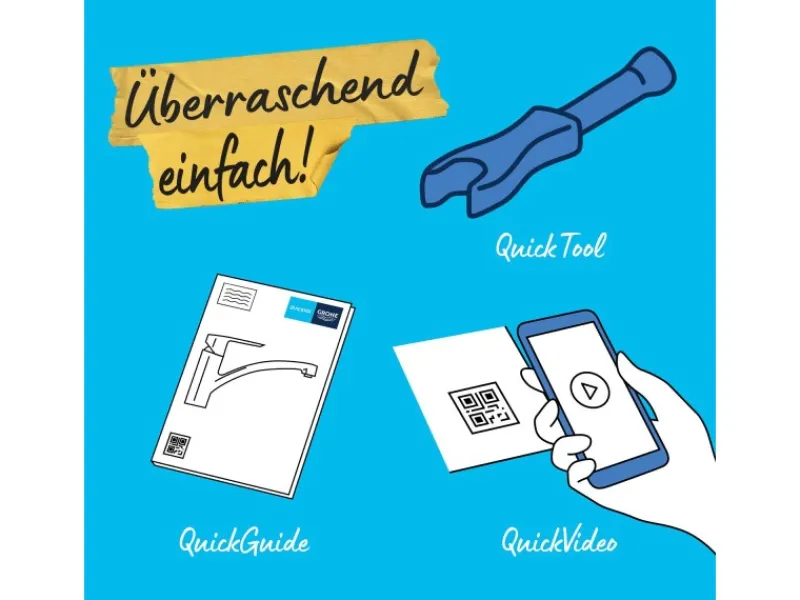 Grohe QuickFix Einhand-Spültischbatterie Get< Einhebelmischer