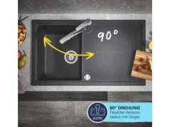 Grohe QuickFix Einhand-Spültischbatterie Start Schwarz< Einhebelmischer