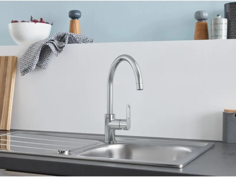 Grohe Einhebelmischer<QuickFix Einhand-Spültischarmatur Start Loop Supersteel