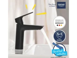 Grohe QuickFix Einhand-Waschtischbatterie Start M-Size Schwarz< Einhebelmischer