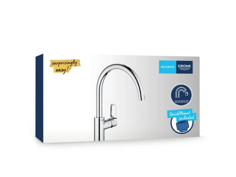Grohe QuickFix Einhebel-Spültischarmatur Start Loop Chrom< Einhebelmischer|Töpfe