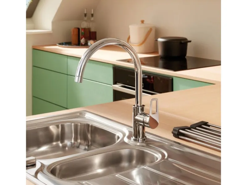 Grohe QuickFix Einhebel-Spültischarmatur Start Loop Chrom< Einhebelmischer|Töpfe