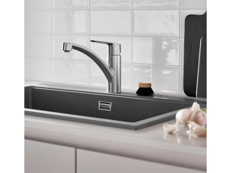 Clearance Grohe QuickFix Spültischarmatur Start mit niedrigem Auslauf Supersteel