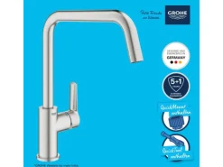 Grohe Einhebelmischer<QuickFix Spültischarmatur Start U-Auslauf