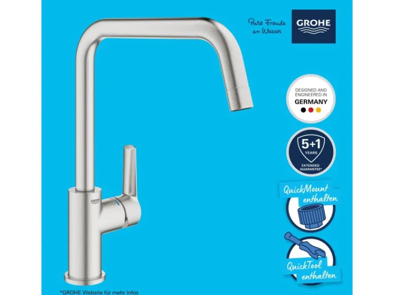 Grohe Einhebelmischer<QuickFix Spültischarmatur Start U-Auslauf