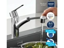 Grohe QuickFix Spültischarmatur Start mit ausziehbarer Dualbrause< Einhebelmischer