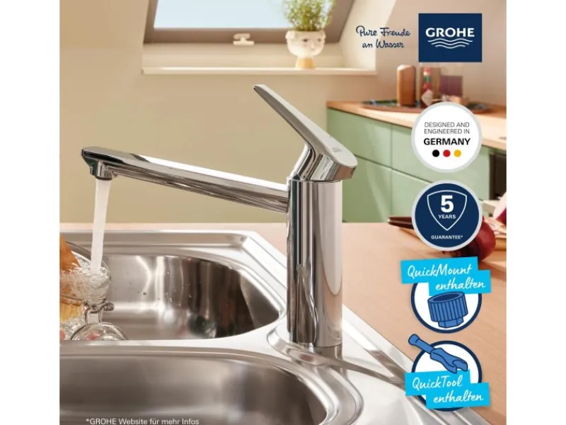 Hot Grohe QuickFix Start Edge Einhand-Spültischbatterie DN 15