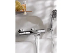 Grohe QuickFix Thermostat-Wannenarmatur Precision Trend Chrom< Einhebelmischer