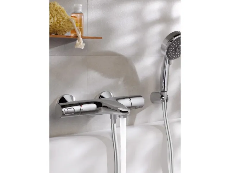 Grohe QuickFix Thermostat-Wannenarmatur Precision Trend Chrom< Einhebelmischer
